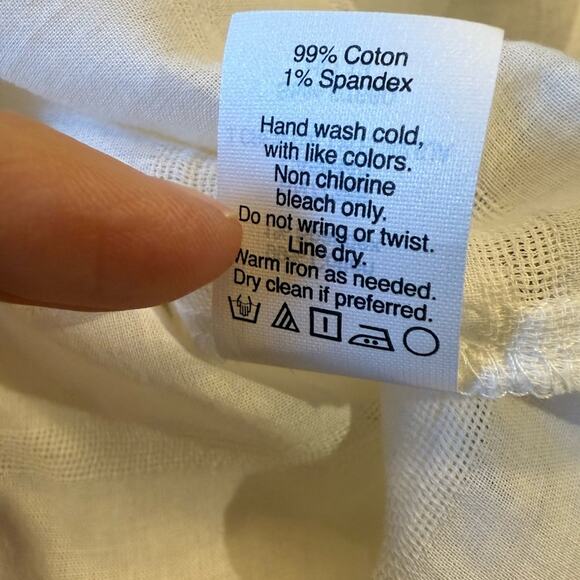 J. Crew women’s size 6 Off-White Long Sleeve Embroidered Boho Style Top - Picture 6 of 6